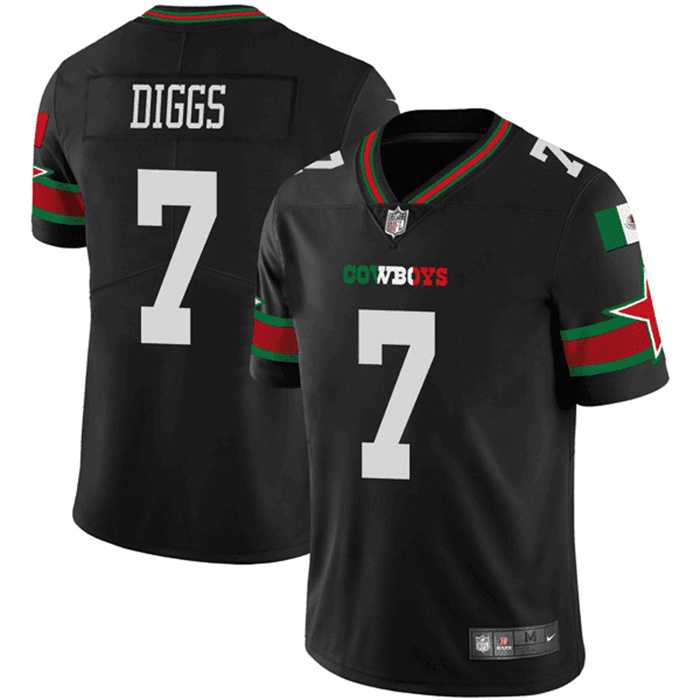 Men%27s Dallas Cowboys #7 Trevon Diggs Black Mexico Vapor Limited Stitched Jersey Dzhi->dallas cowboys->NFL Jersey